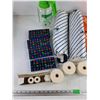 Image 2 : IBM Film Ribbons, Paper Rolls, Dymo Label Gun, Sprayer, BT Bags