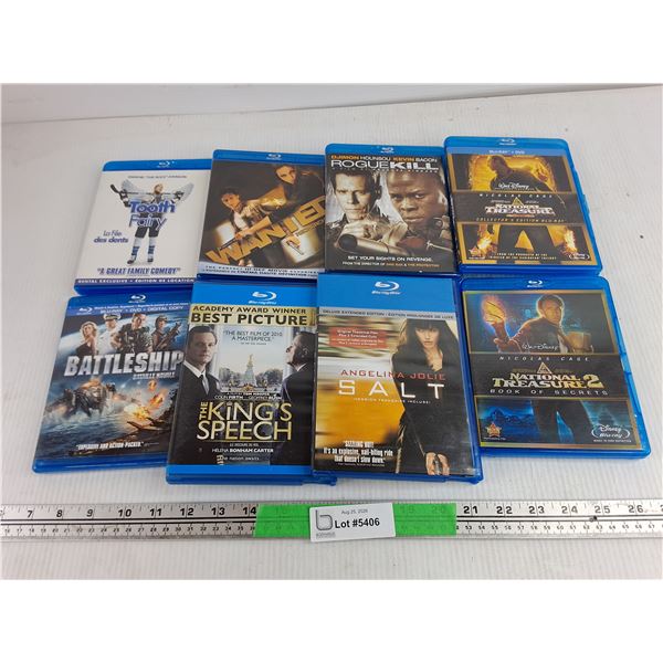 Assorted Blu Ray Movies - Tooth Fairy, Battleship, National Treasure, Misc