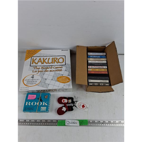 Kakuro & Rook Games, Olympic Gloves Keychain & Music Tapes - Storm 1,The Ukrainian Kids, Olexander H