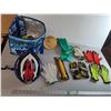 Image 1 : Gasoline Spout, Work Gloves- Various Sizes, Bike Helmet- S/M