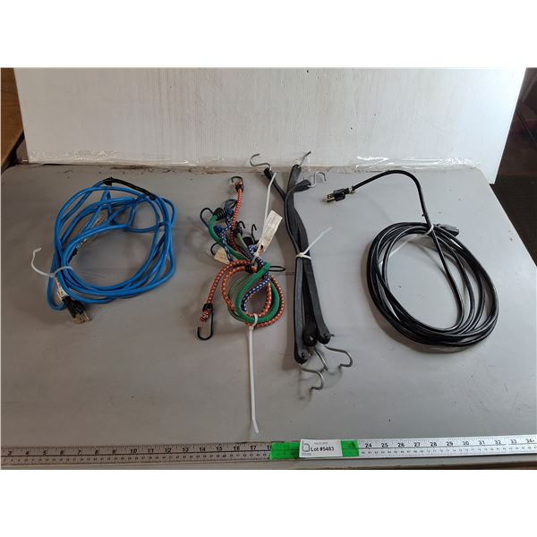 (2) Extension Cords & Bungee Straps