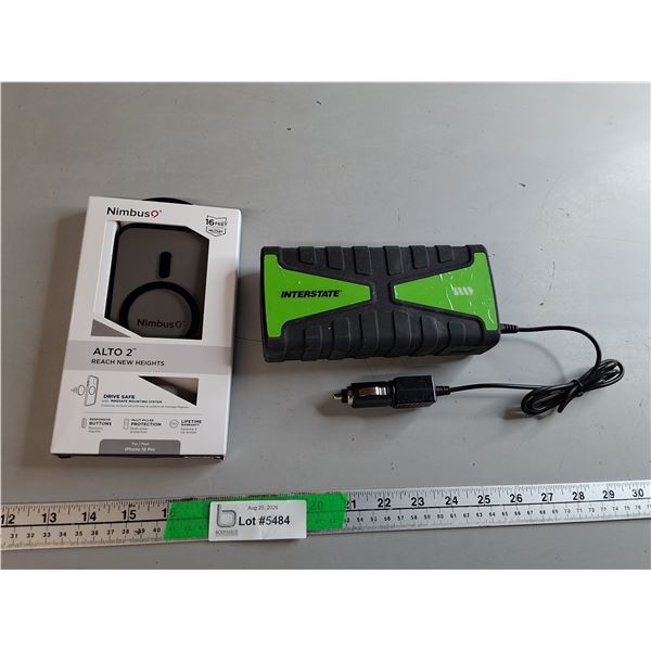 Interstate DC Portable Jump Starter- Untested & Iphone 16 Case