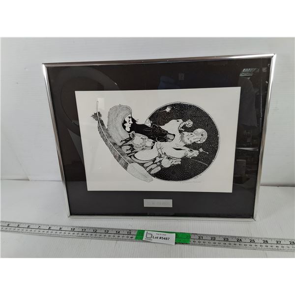 'All My Relations' Framed Indigenous Print 16.5" x 13.25"