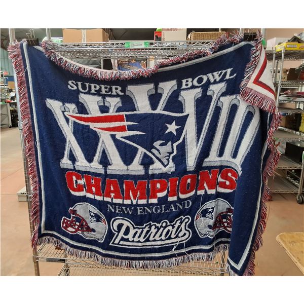New England Patriots Throw Blanket 54" x 44"