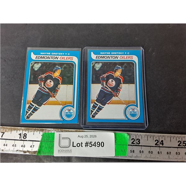 (2) Wayne Gretzky OPC Rookie Cards- Can't Authenticate