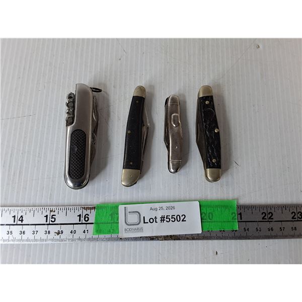 (4) Pocket Knives Up to 6"
