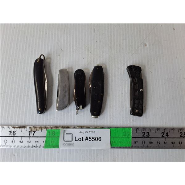 (5) Pocket Knives Up to 5.5"