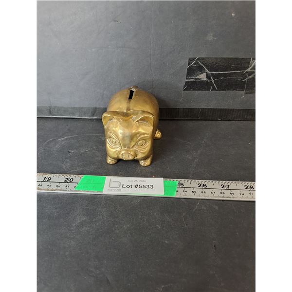 Brass Piggybank 4" Long