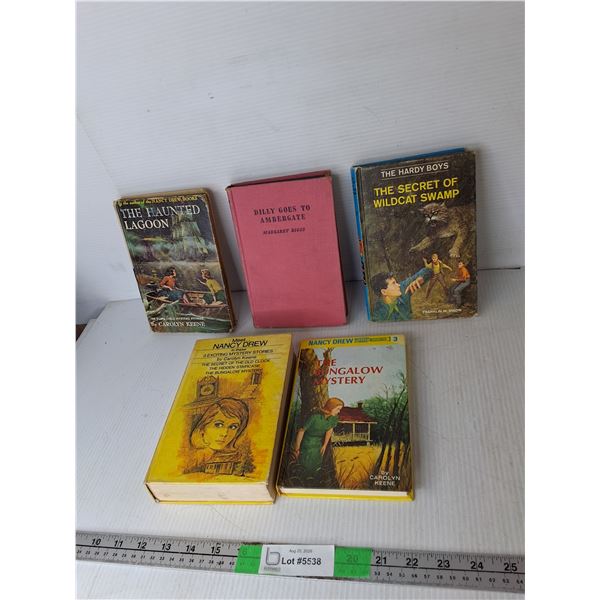 (5) Vintage Novels- Hardy Boys, Nancy Drew, The Dana Girls, Misc.