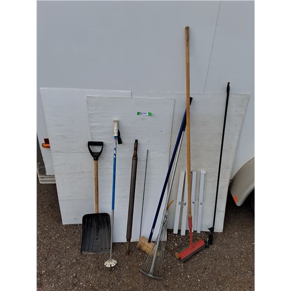 **Snow Shovel, Broom, Rake, (1) Ski Pole, Misc, Pickup Only