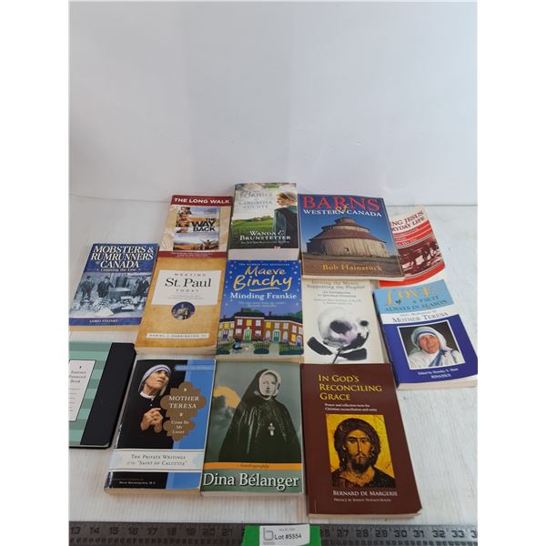 Various Religious Books, St. Francis, St. Paul, Mother Theresa