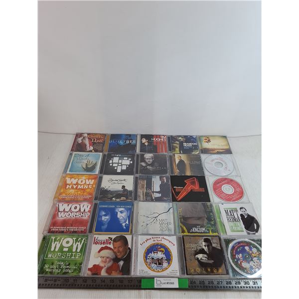 Assorted CDs, Leonard Cohen, Tim Hughes, Wow Worship