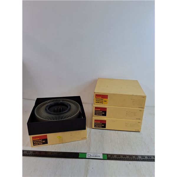 (4) Kodak Carousel Trays