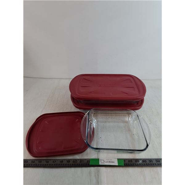 (3) Anchor Glass Dishwares