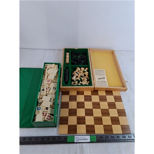 Chess Board and Tile Rummy Set