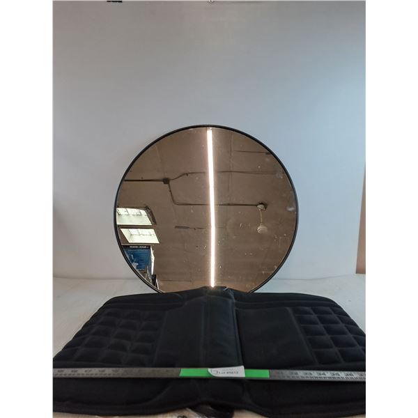 *Round Mirror and Auto Trends Warming Seat Cushion