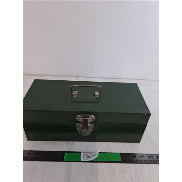 Metal Toolbox with Keys and Lock