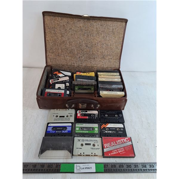 Assorted Cassette Tapes with Case