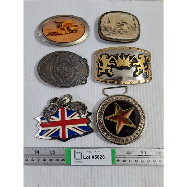 (6) Assorted Belt Buckles