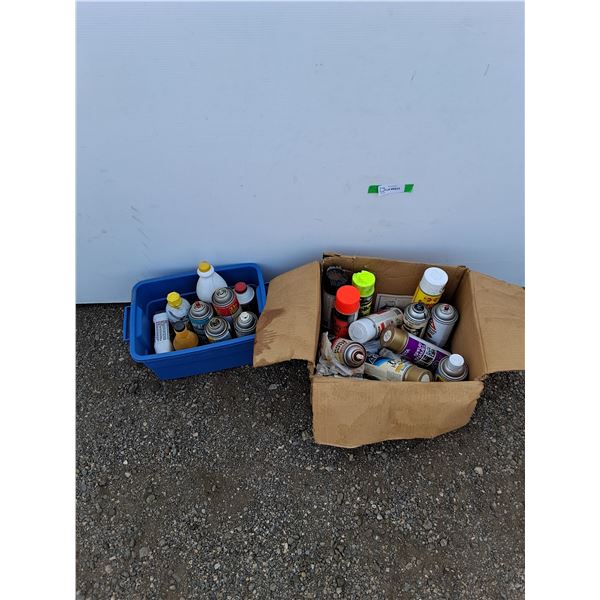 **Assorted Automotive Paint, Plastic Container, Misc, PICKUP ONLY
