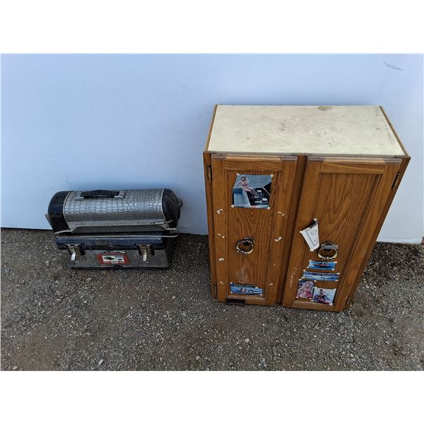 **Brico Tool Box, Electrolux Heater & Pressed Wood Cabinet 30" x 23" x 13", PICKUP ONLY