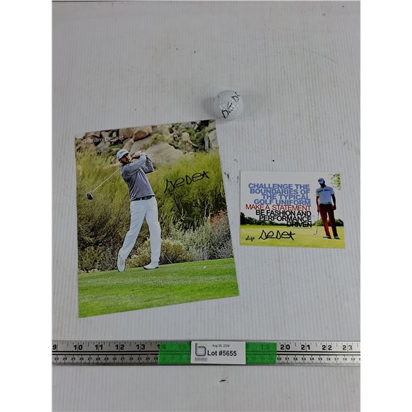 Graham DeLaet Autographed Pictures & Golf Ball - CANNOT AUTHENTICATE