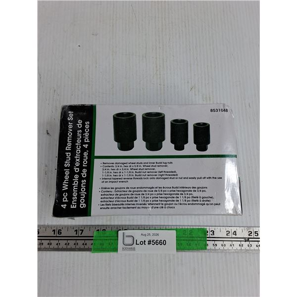 4pc Wheel Stud Remover Set - Sealed