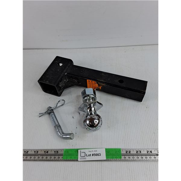 Trailer Hitch, 2" Ball & Lock Pin, Pickup Preferred