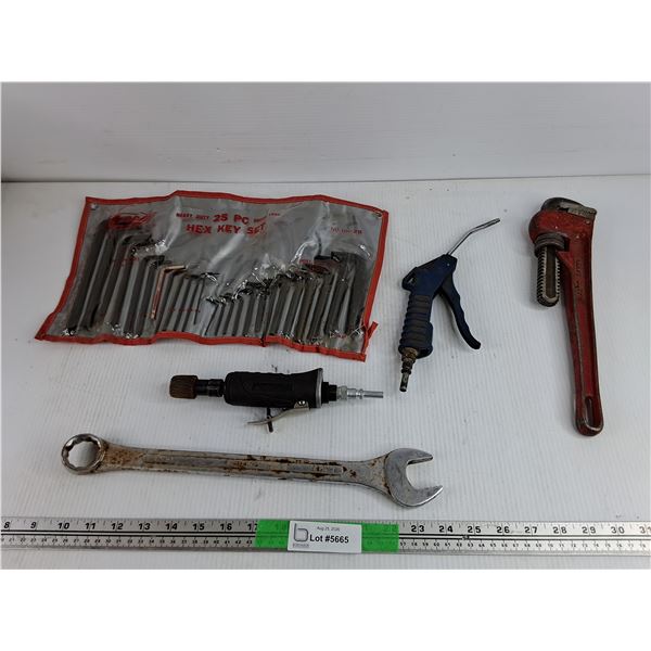 Hex Key Set, Air Gun, Pipe Wrench, Air Rotary Tool, Combo Wrench