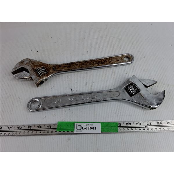 (2) Adjustable Wrenches