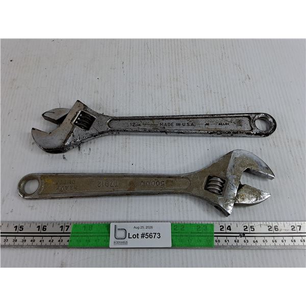 (2) Adjustable Wrenches
