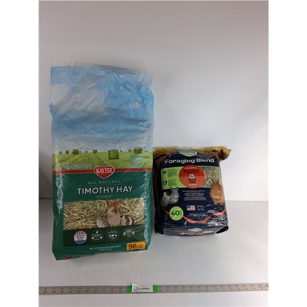 (2) Bags Of Hay For Guinea Pigs, Rabbits Up To 96oz