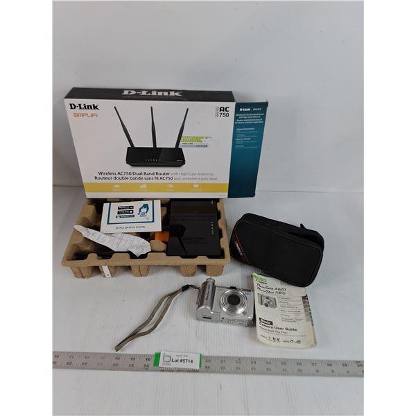 D Link Wireless Dual Band Router, Canon Camera As Is