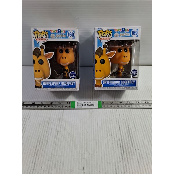 (2) POP Figurines-Hufflepuff Geoffrey and Gryffindor Geoffrey