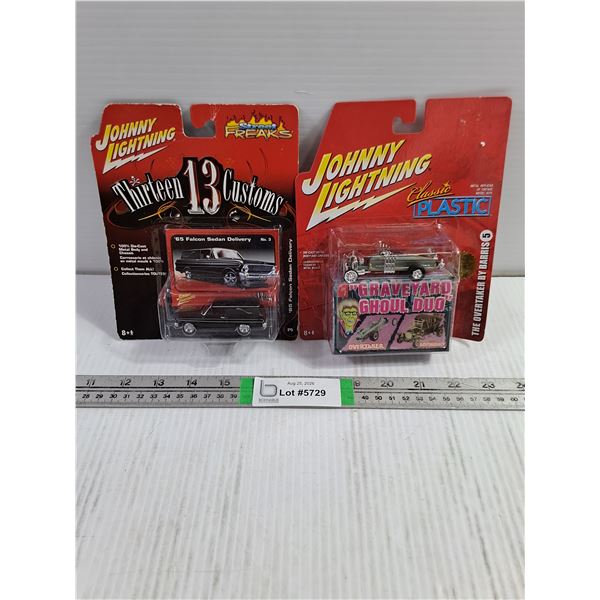 (2) Johnny Lightning Die-Cast Toys-1965 Falcon and the Overtaker