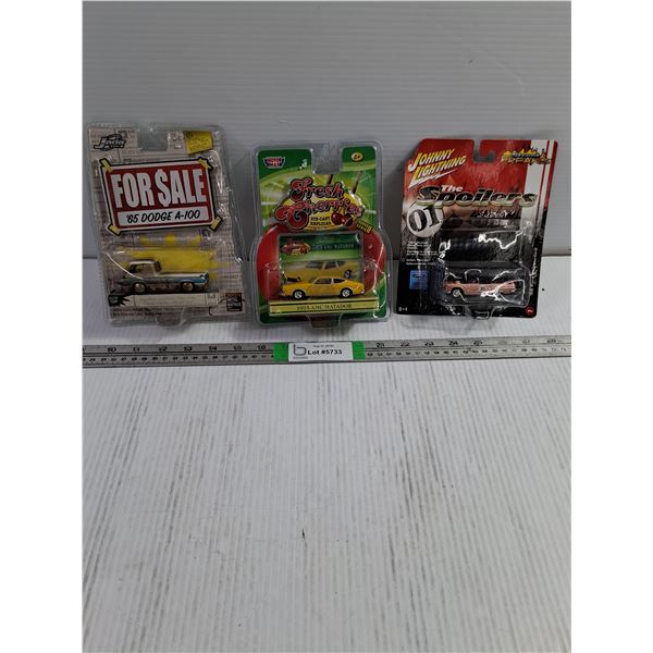 (3) 1:64 Die-Cast Toys-Dodge A-100,AMC Matador,Thunderbird