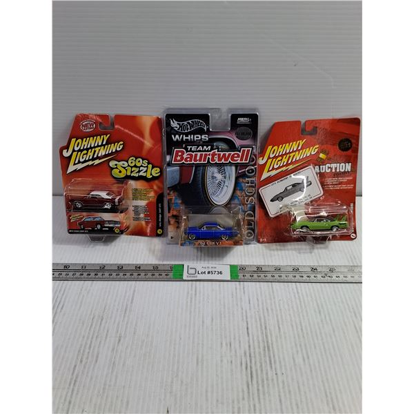 (3) Assorted 1:64 Die-Cast Cars (NIB)