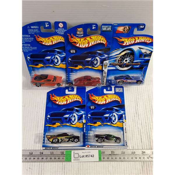 (5) Hot Wheels Cars (NIB)