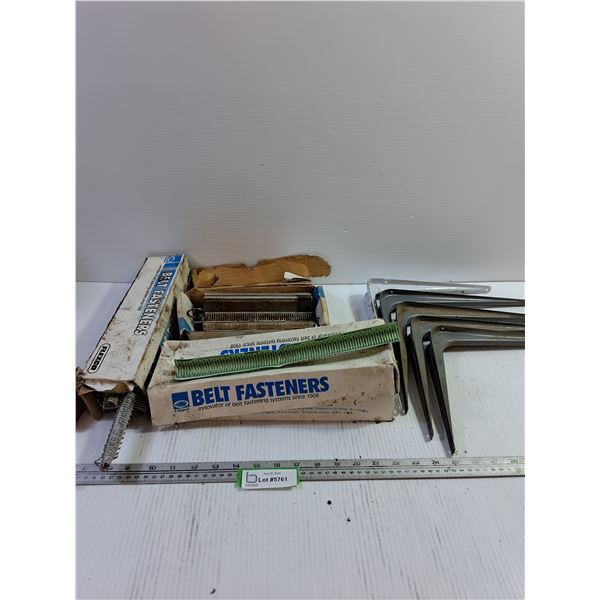 Belt Fasteners, Vise Lacer, L-Shaped Shelf Brackets