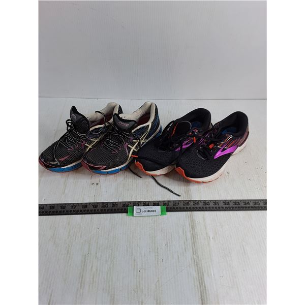 (2) Pairs of Women's Size 9 Running Shoes - Brooks & Basics