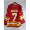 Image 2 : * Reebok Calgary Flames #7 Brodie Large NHL Jersey