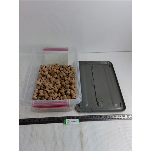 11x15x7" Storage Bin w/Bulk Wooden Pull Handles