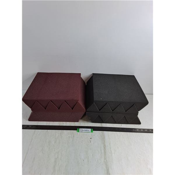 (8) Foam Inserts (4 Maroon & 4 Black) - 12x12x3"