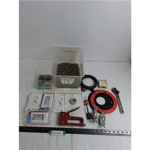 Bulk Screws, Home Hardware, Staple Gun, Wrench, Gaskets, Misc.
