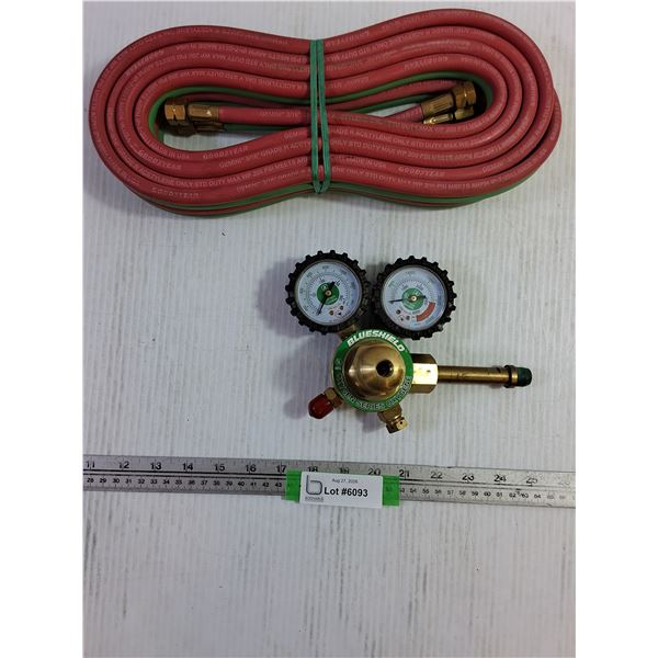 Good Year Acetylene Hose & Blueshield Oxygen Pressure Gauge