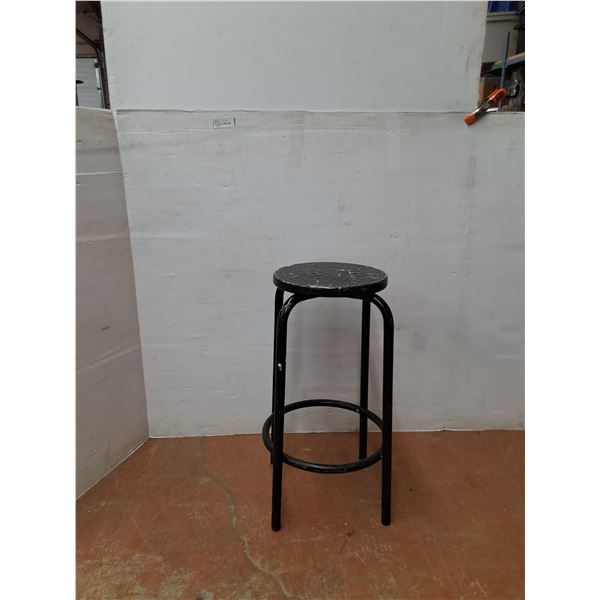 *Black Metal Tubular Frame Utility Stool 16.5"x31" ( as is, cannot ship)