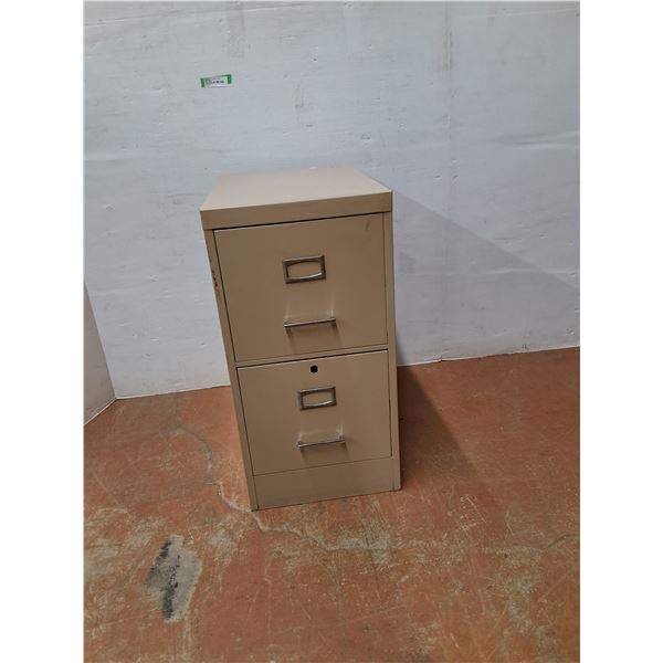 *Standard Commercial-Grade 2-Drawer Vertical Metal Filing Cabinet 15"x24"x30" ( as is, cannot ship)