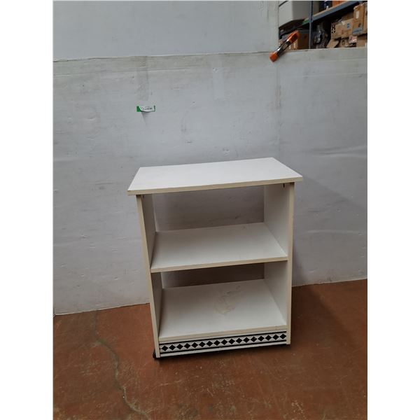 *White 2-Shelf Open Bookcase 24"x16"x30" ( as is, cannot ship)