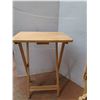 Image 3 : *Four Collapsible Side Tables With An Upright Storage Rack 15"x19"x27" ( as is, cannot ship)