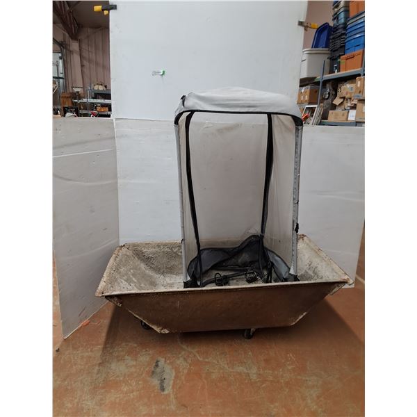 **Portable 1Person Utility Shelter 23"x23"x50",Heavy-Duty Concrete Mixing Tub ( as is, cannot ship)